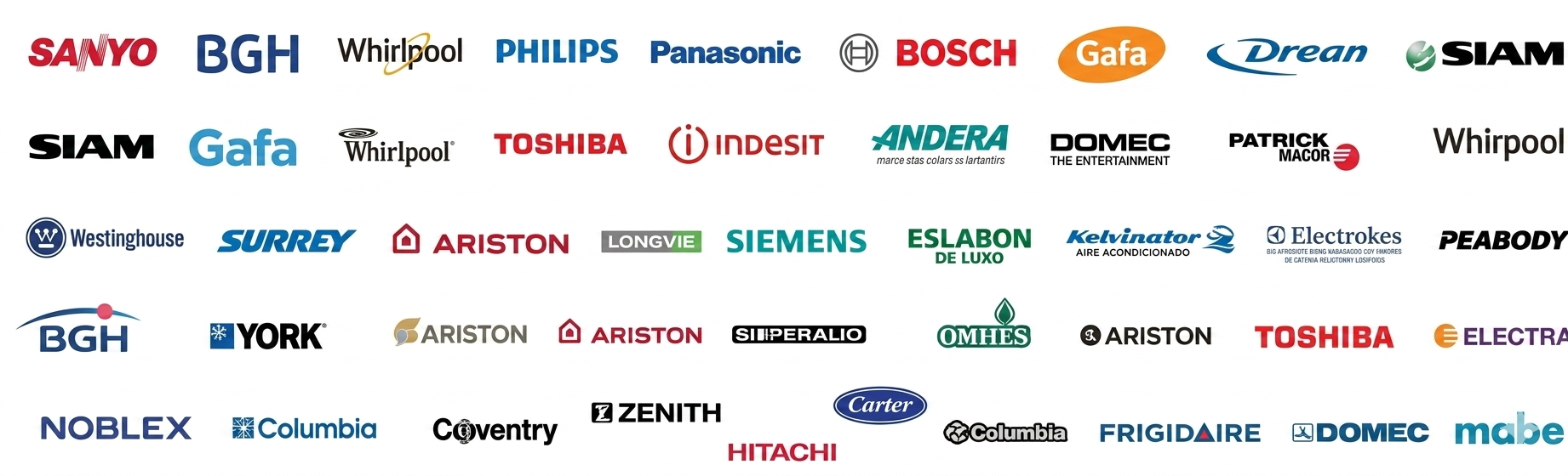 Marcas de aire acondicionado con las que trabajamos